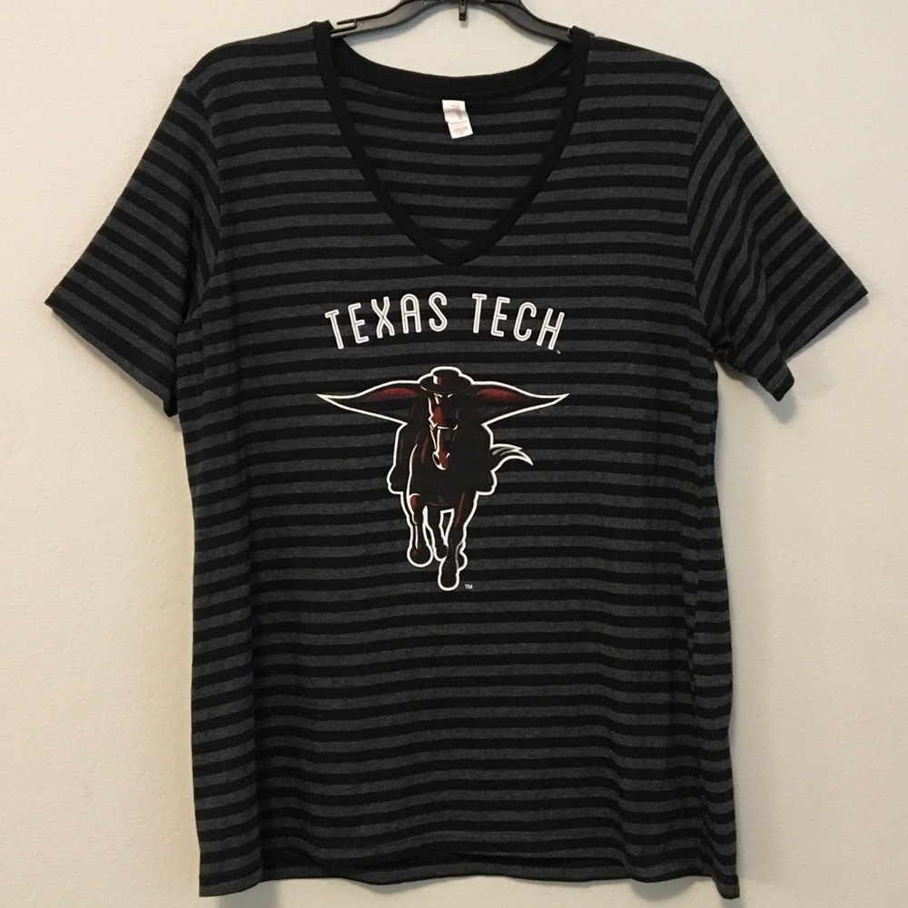 Texas Tech Masked Rider striped v-neck 2X